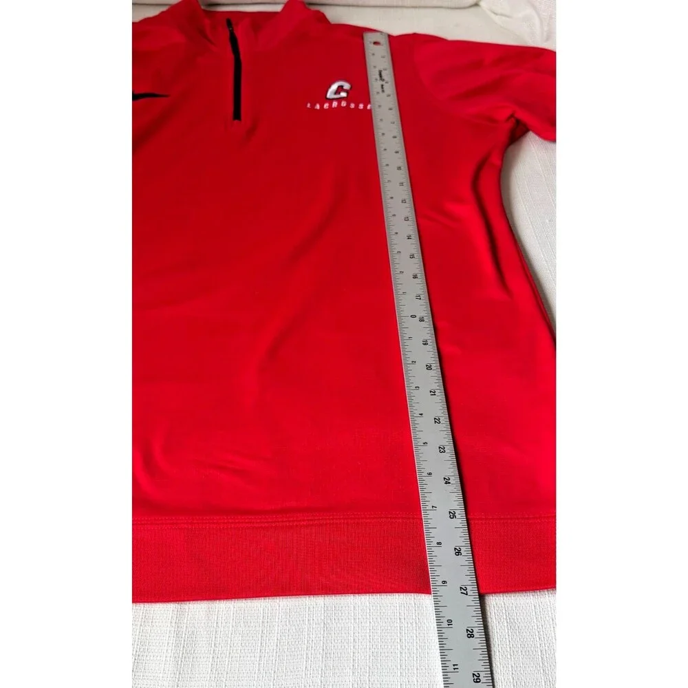Nike Dri-FIT Cornell Lacrosse 1/4 Zip Pullover Men's Large Red Athletic Sweatshi